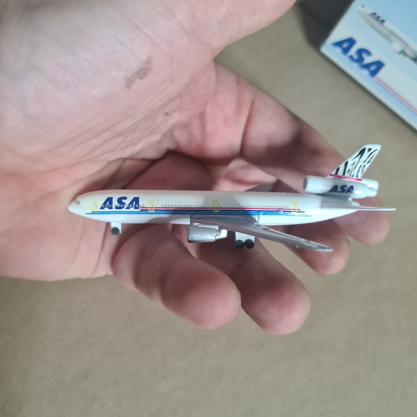 Schabak 1:600 DC-10-30 ASA diecast plane 902/58 very good  boxed