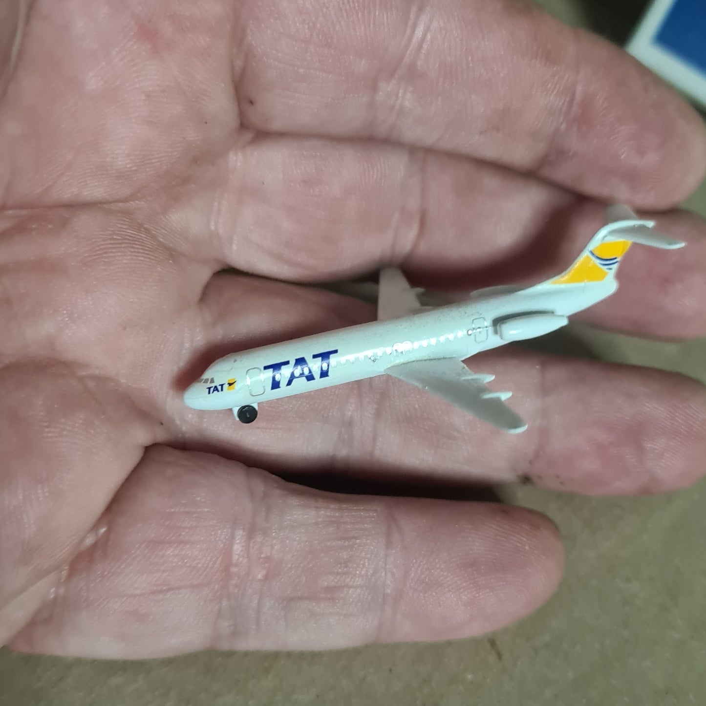 Schabak 1:600 Fokker 100 TAT diecast plane 940/150 VGC boxed