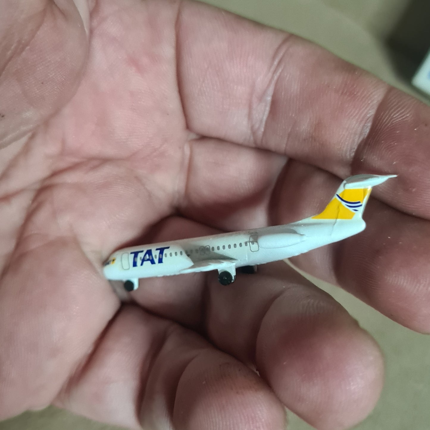 Schabak 1:600 Fokker 100 TAT diecast plane 940/150 VGC boxed