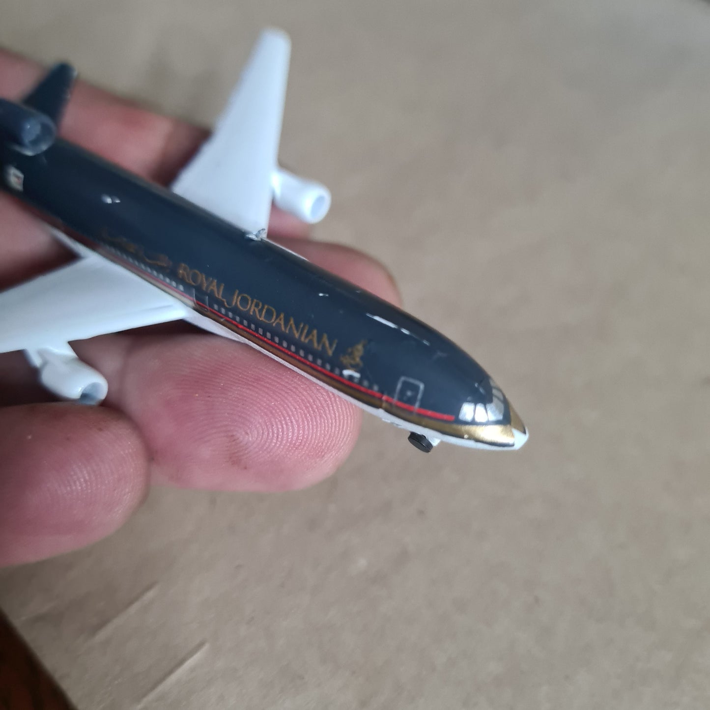 Schabak 1:600 L-1011 Royal Jordanian diecast plane 909/38 Good boxed