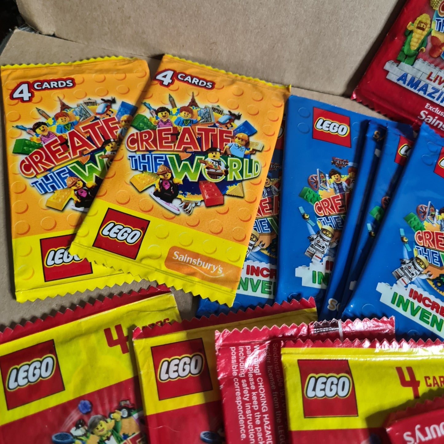Lego create the world trading cards Sainsburys promotional packs bundle job lot