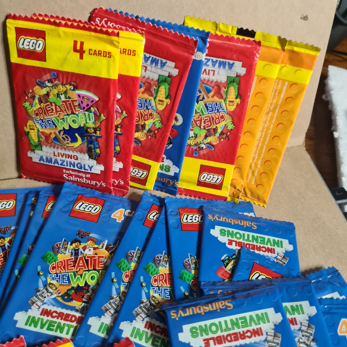 Lego create the world trading cards Sainsburys promotional packs bundle job lot