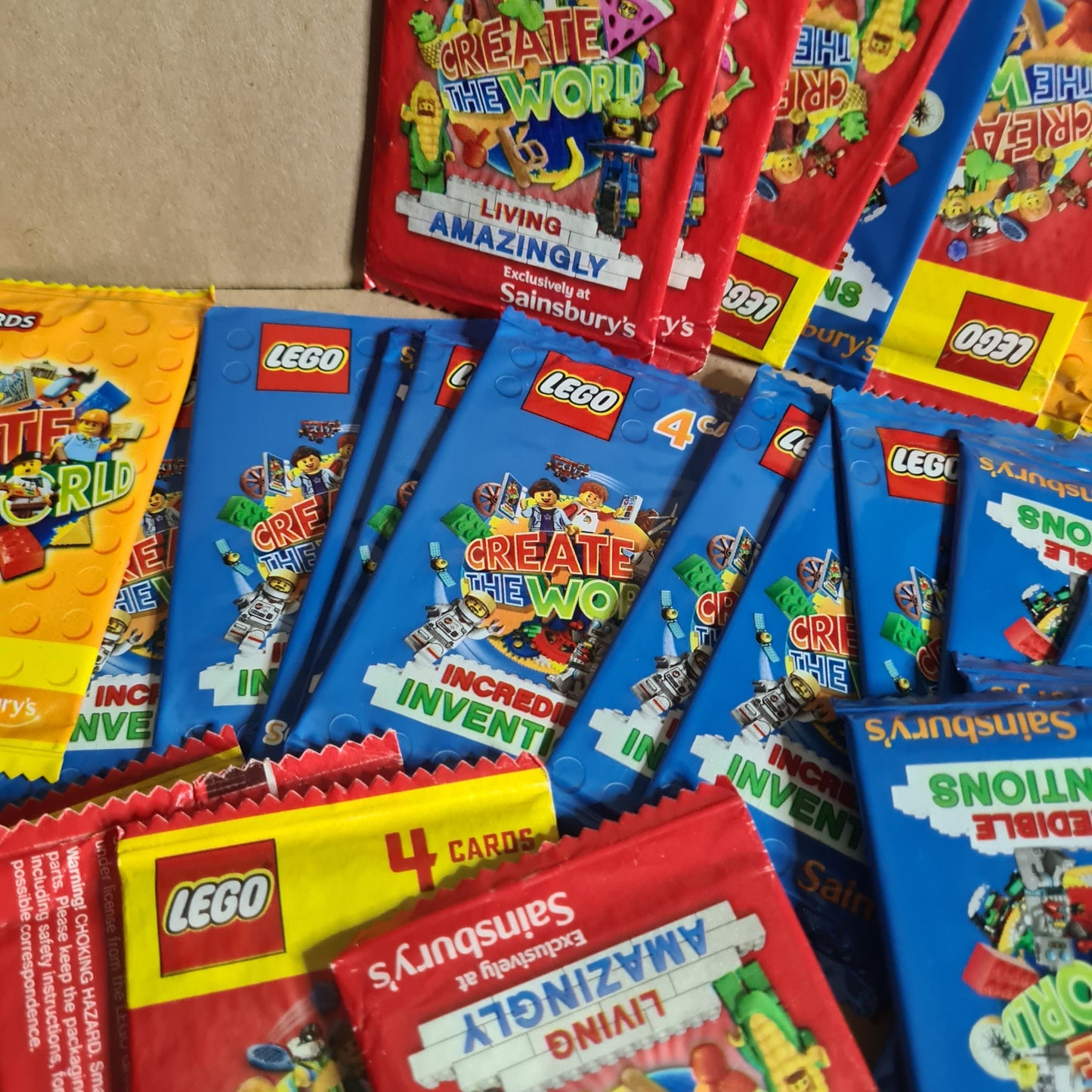 Lego create the world trading cards Sainsburys promotional packs bundle job lot
