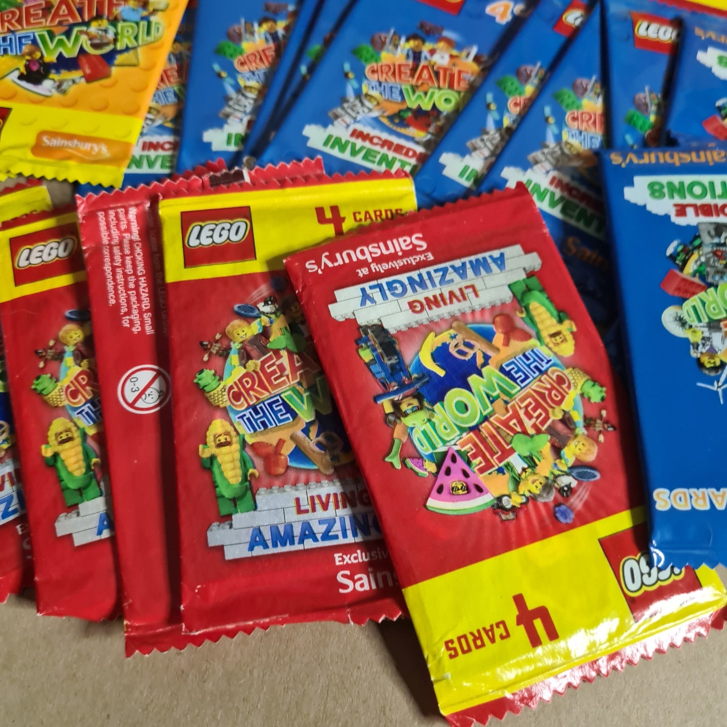 Lego create the world trading cards Sainsburys promotional packs bundle job lot