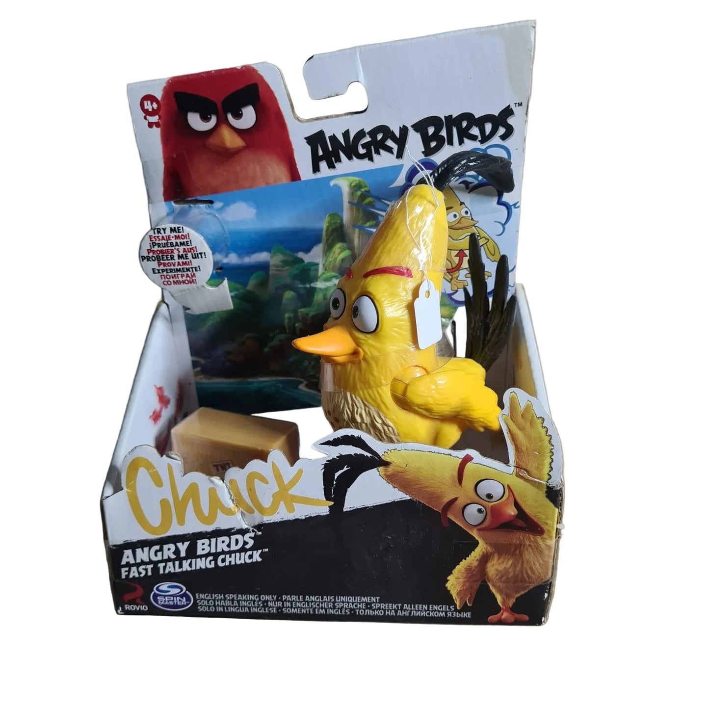 Angry Birds Fast Talking Chuck Action figure boxed 2015 Rovio 