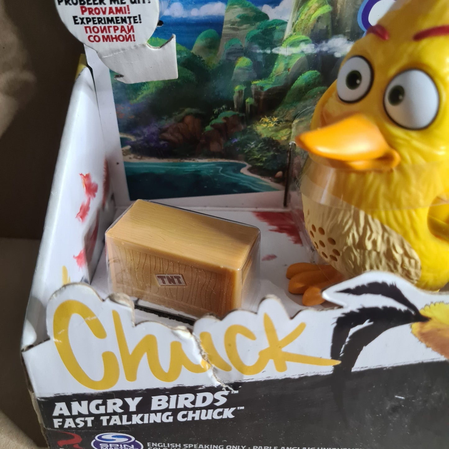 Angry Birds Fast Talking Chuck Action figure boxed 2015 Rovio