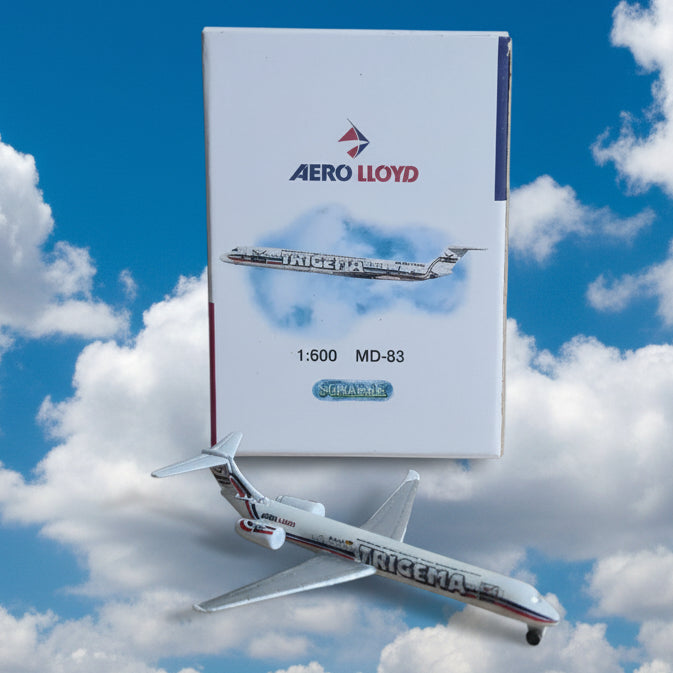 Schabak 1:600 MD-83 Aero LLoyd "TRIGEMA" diecast plane 904/61t VGC boxed