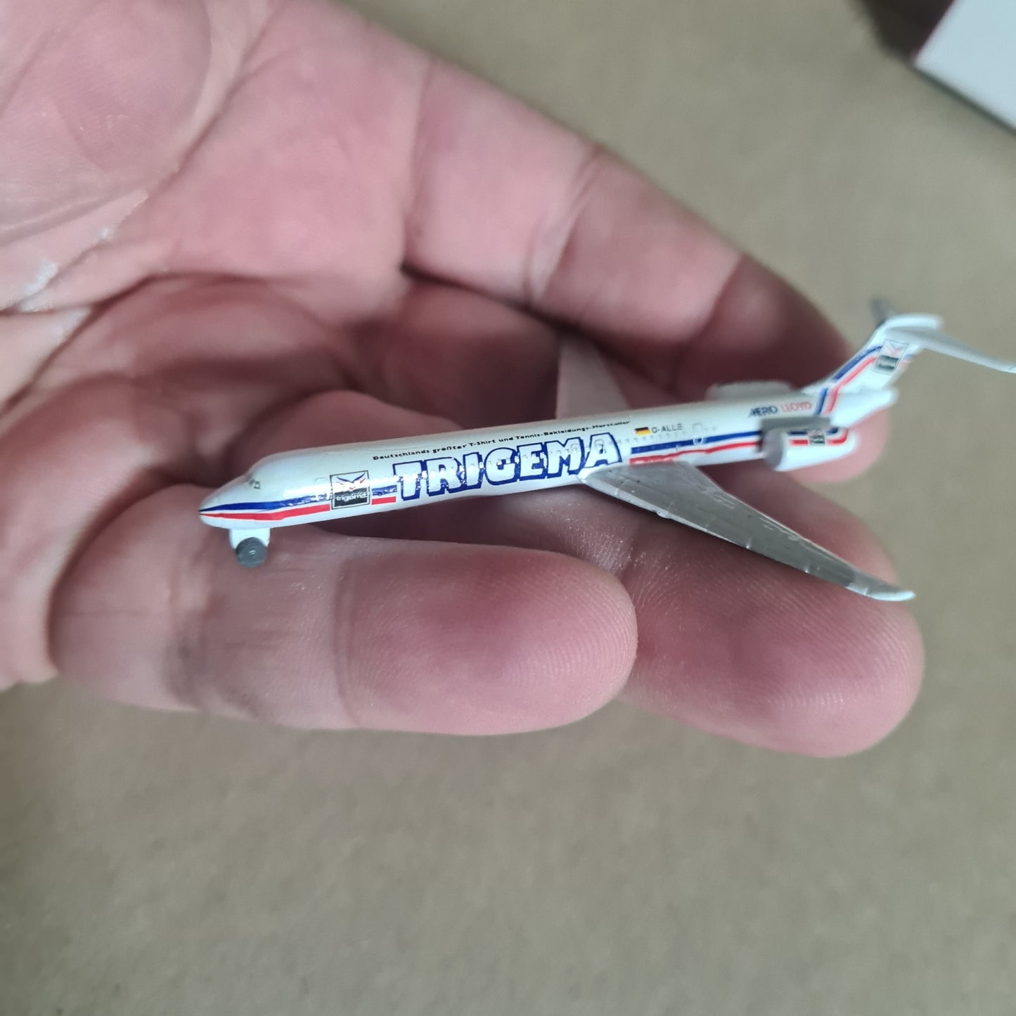 Schabak 1:600 MD-83 Aero LLoyd "TRIGEMA" diecast plane 904/61t VGC boxed