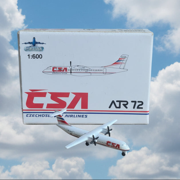 Schabak 1:600 ATR 72 TSA Czechoslovak diecast plane 939/143 VGC boxed