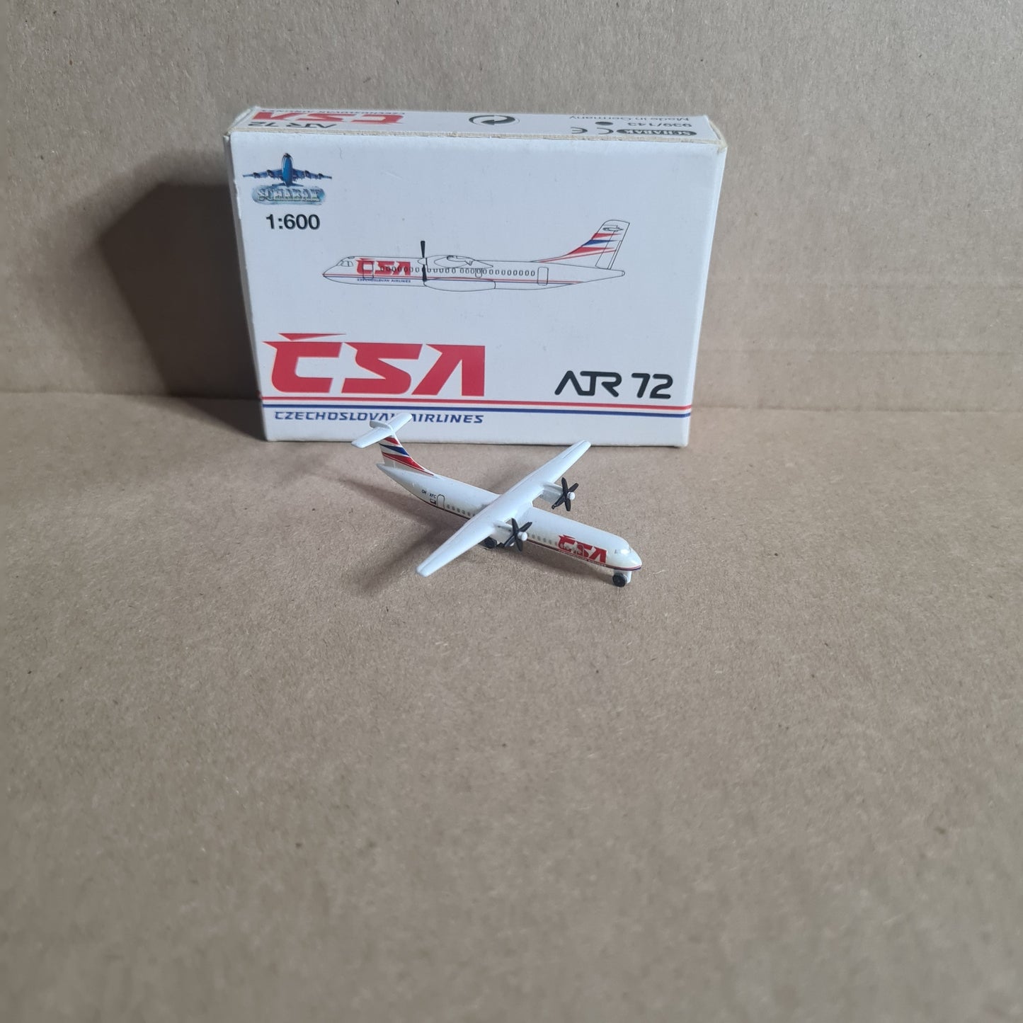 Schabak 1:600 ATR 72 TSA Czechoslovak diecast plane 939/143 VGC boxed