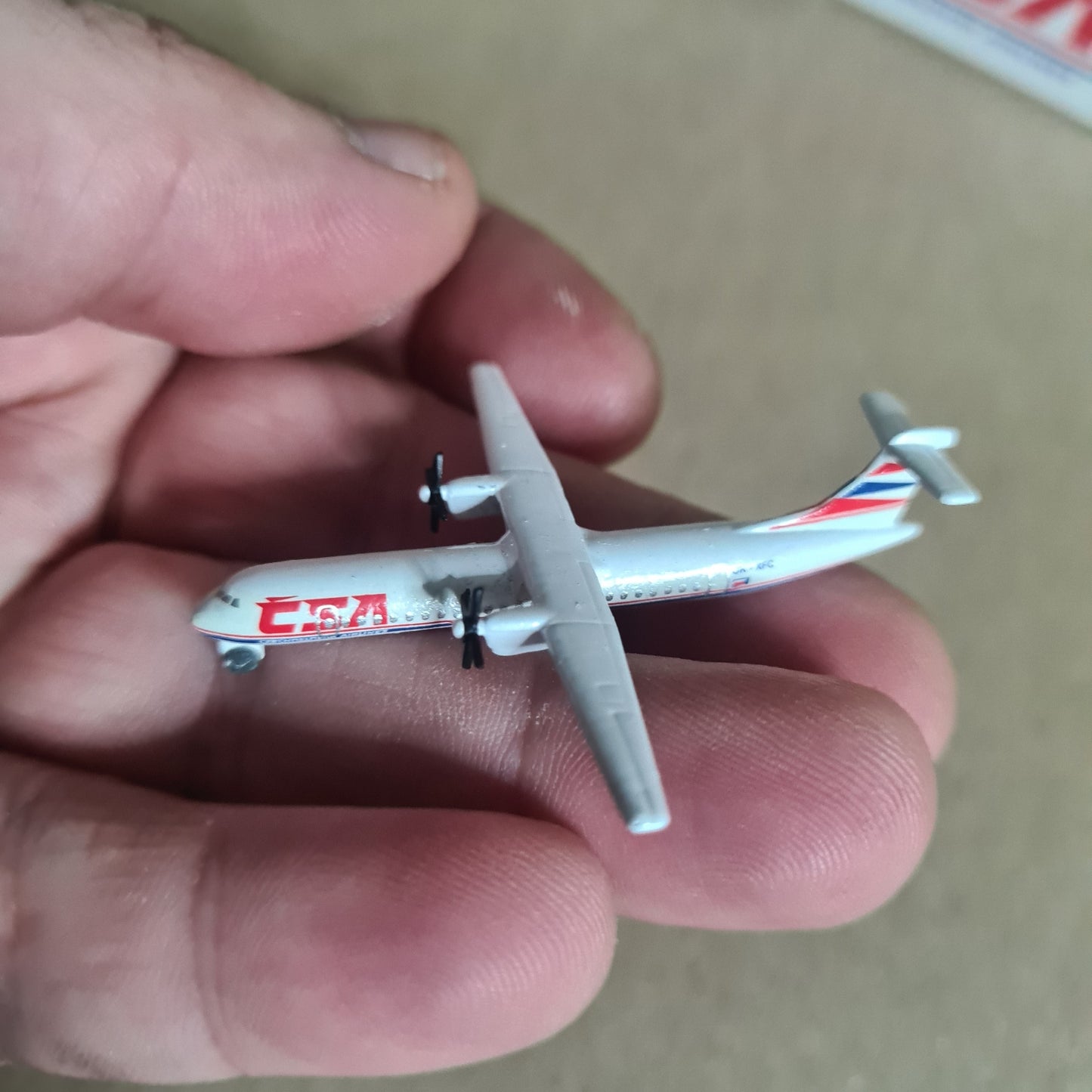 Schabak 1:600 ATR 72 TSA Czechoslovak diecast plane 939/143 VGC boxed