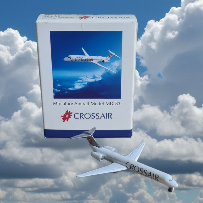 Schabak 1:600 MD-83 Cross Air "crossair"  diecast plane 904/80 VGC boxed