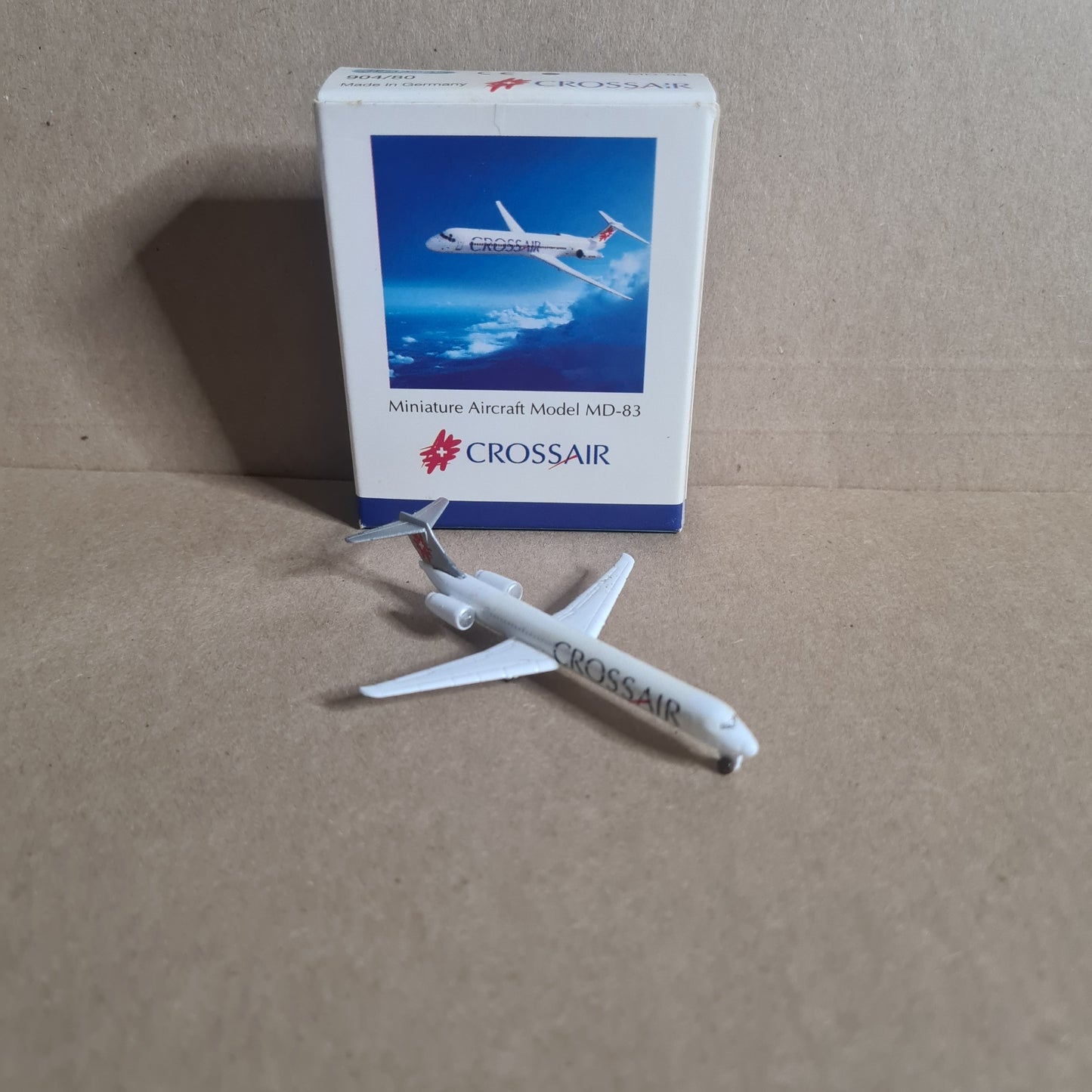 Schabak 1:600 MD-83 Cross Air "crossair"  diecast plane 904/80 VGC boxed