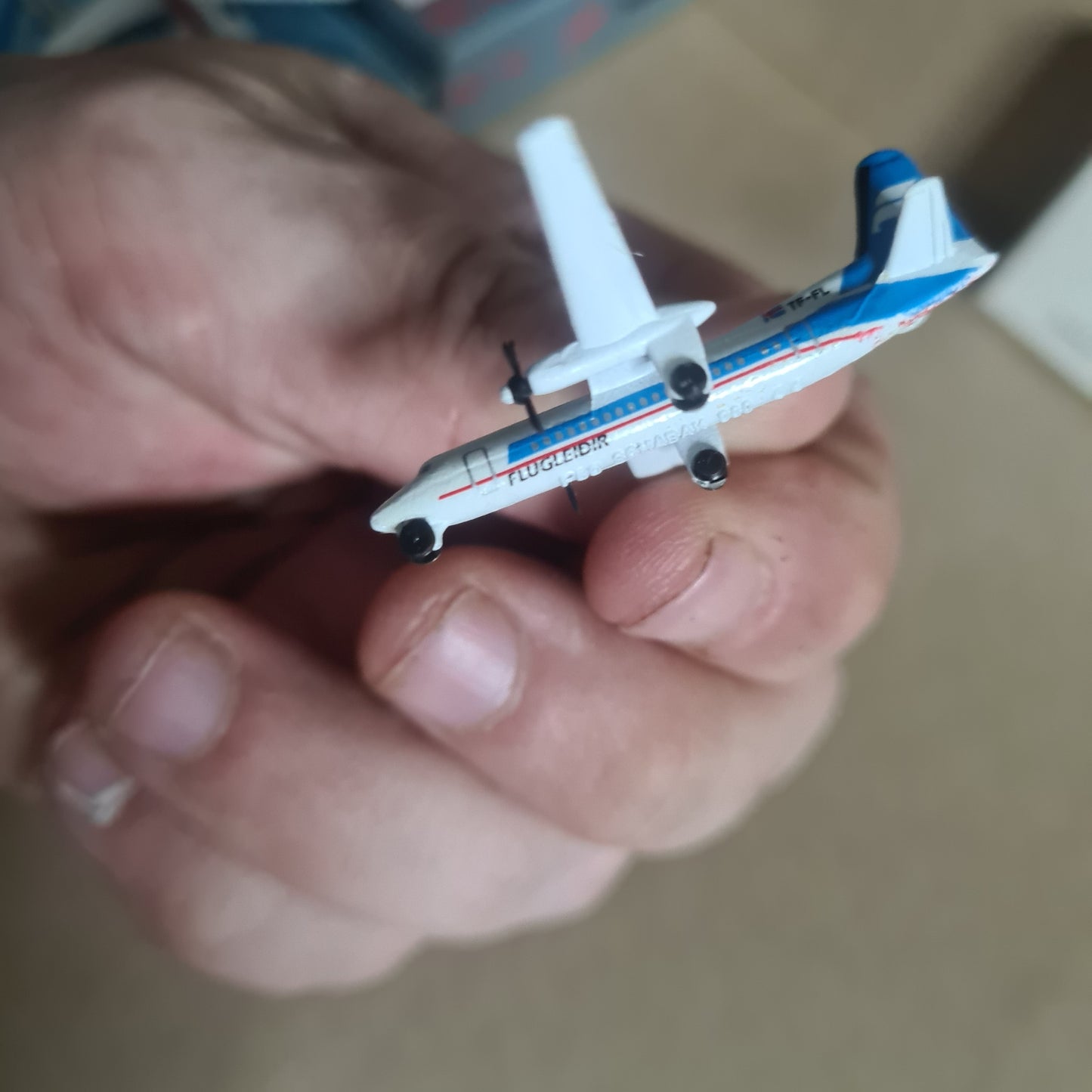 Schabak 1:600 Fokker 50 Icelandair diecast plane 930/72b Good boxed