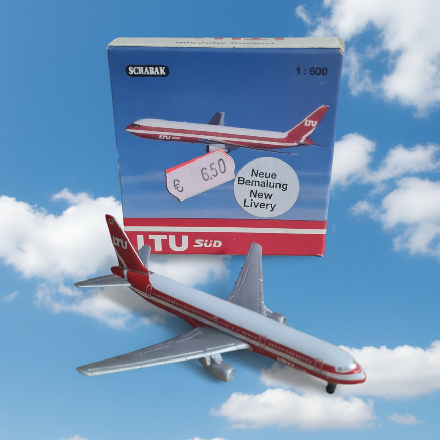 Schabak 1:600 Boeing 767-300 LTU SUD German made diecast plane 927/30 good +  boxed