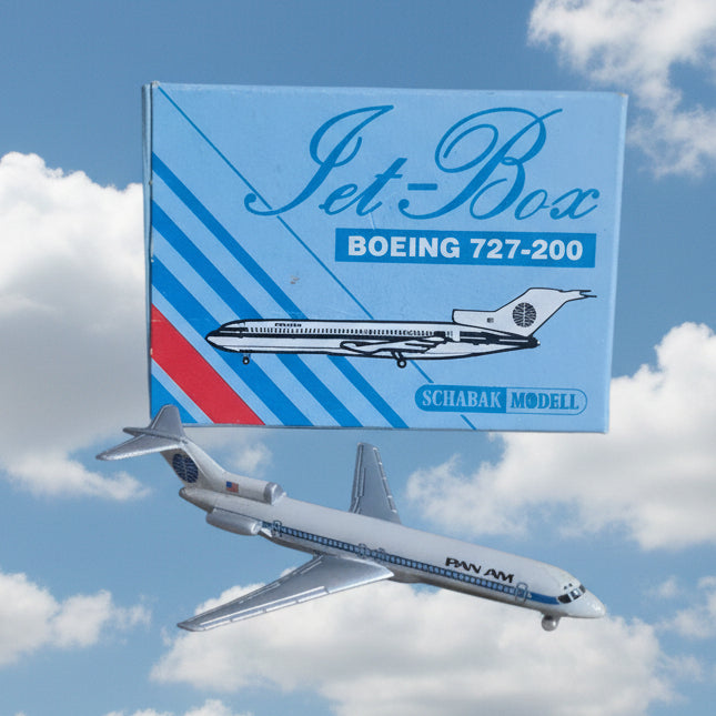 Schabak 1:600 Boeing 727-200 PAN-AM German made diecast plane 906/7 good +  boxed