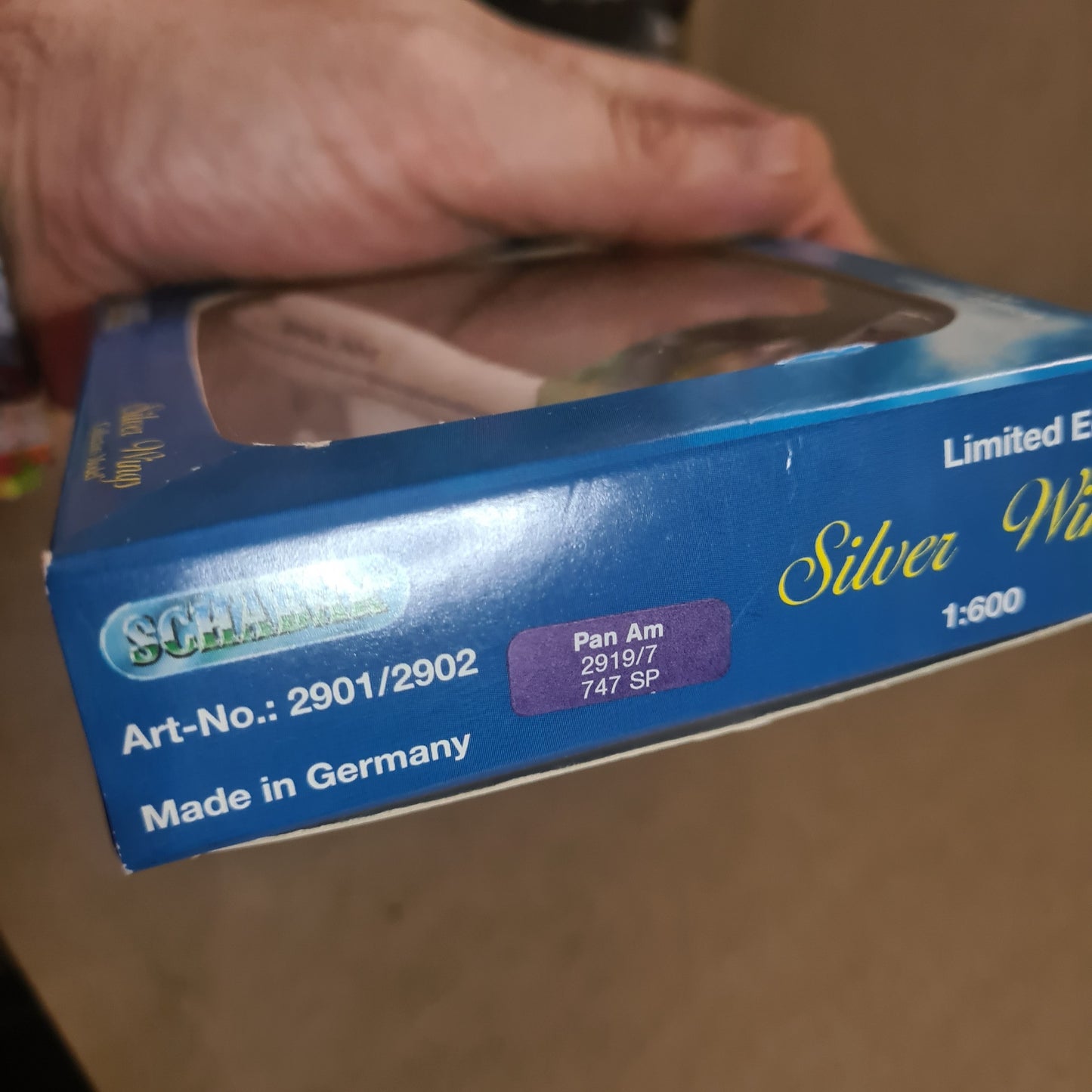 Schabak 1:600 Boeing 747 SP PAN-AM Silver wings LE diecast plane 2919/7 VGC  boxed