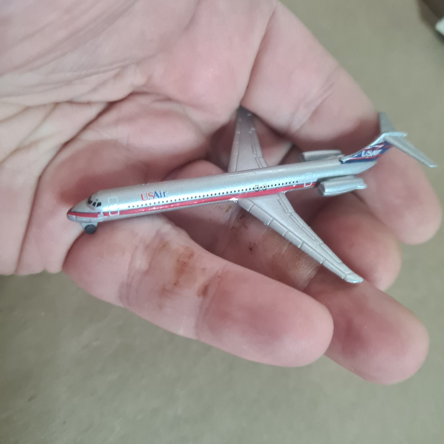 Schabak 1:600 MD-80 US AIR USAIR diecast plane 904/99 VGC boxed