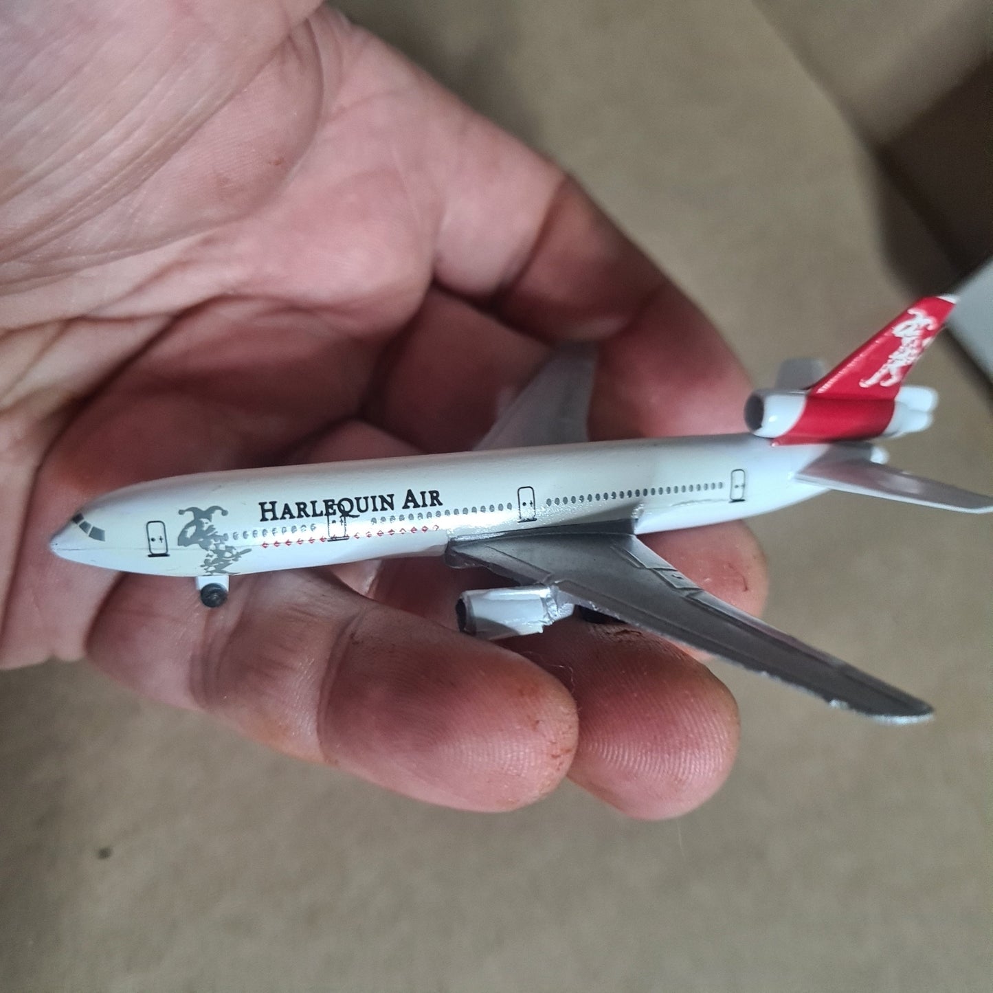 Schabak 1:600 DC-10 Harlequin Air diecast plane 902/187 VGC  boxed