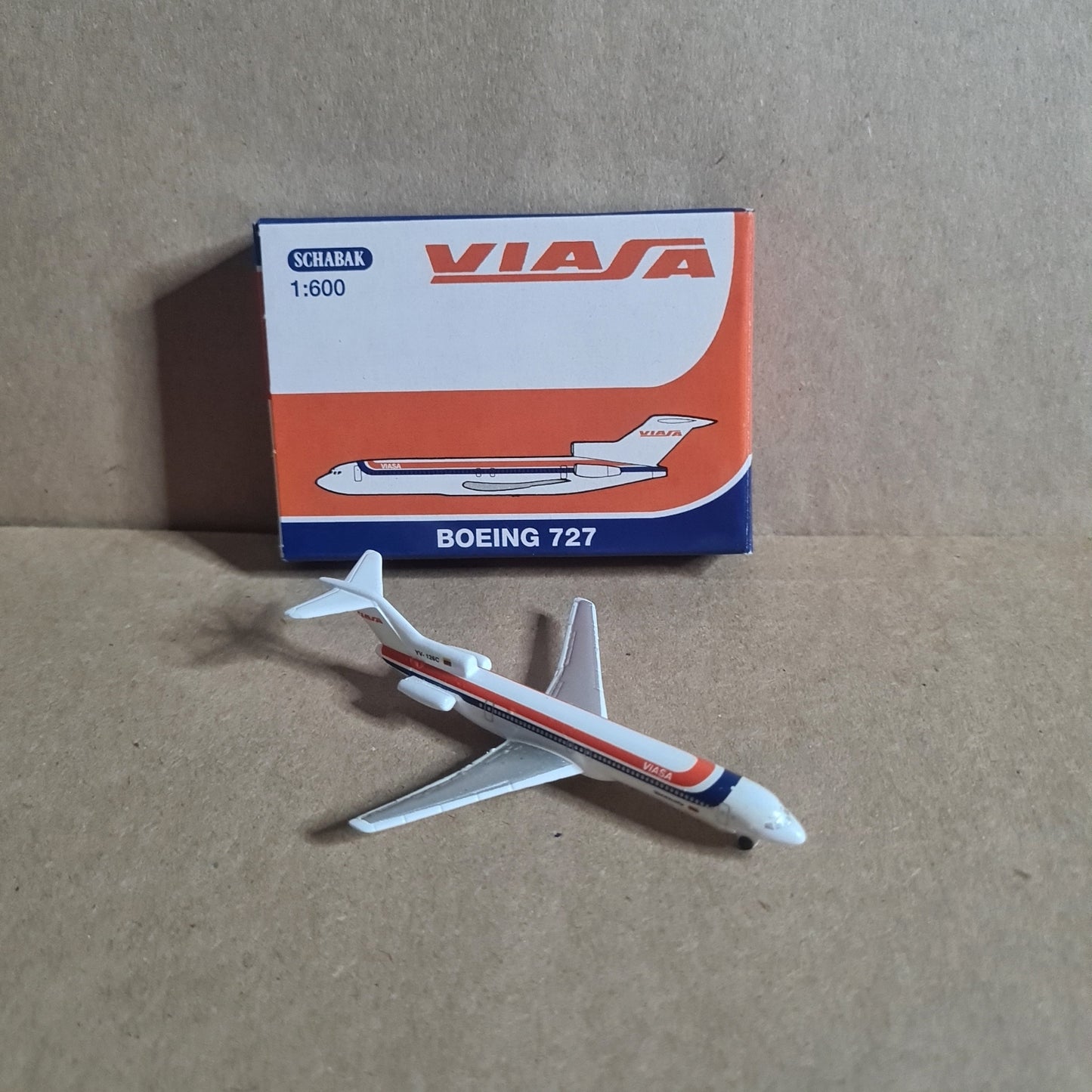 Schabak 1:600 Boeing 727 Viasa diecast plane 906/78 VGC  boxed