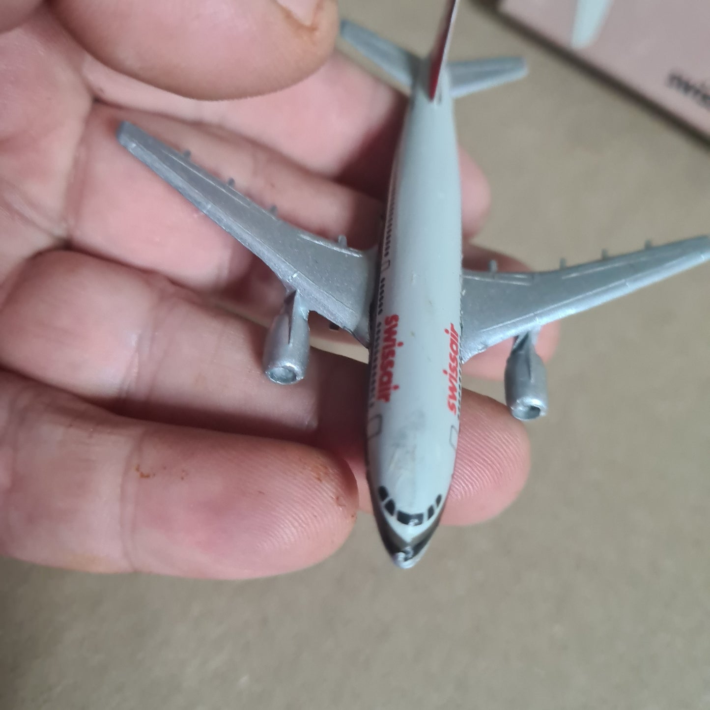 Schabak 1:600 Airbus A-310 Swissair diecast plane 903/4 Fair boxed