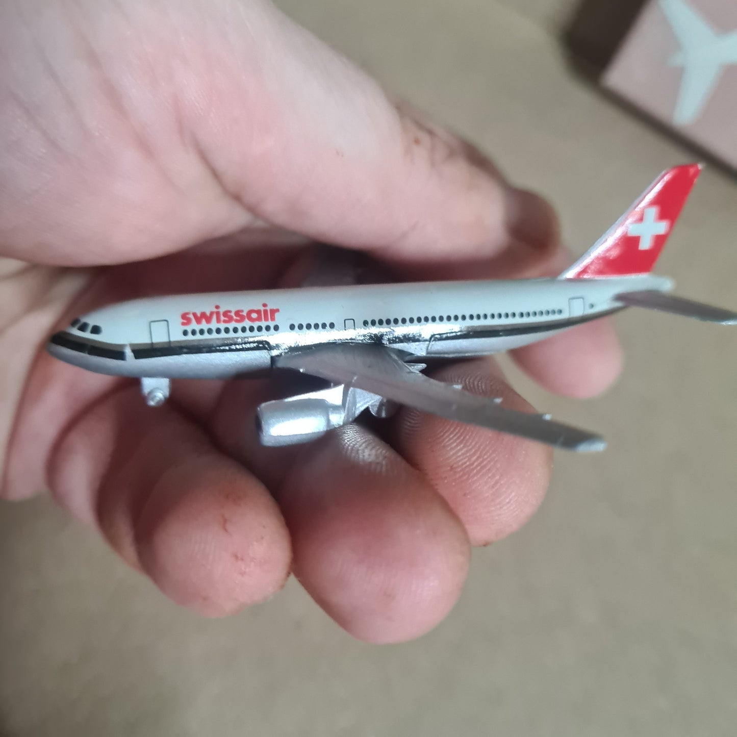 Schabak 1:600 Airbus A-310 Swissair diecast plane 903/4 Fair boxed
