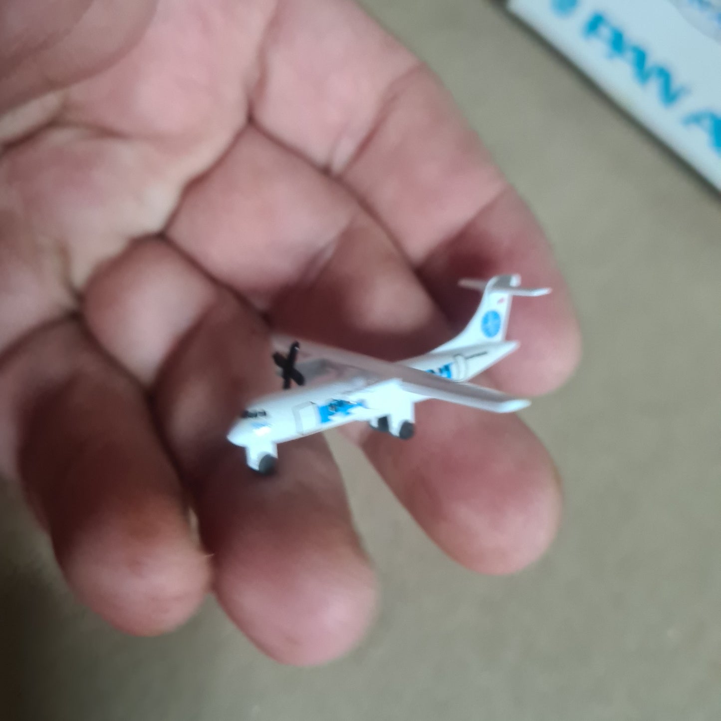 Schabak 1:600 ATR 42 Pan-Am  diecast plane 929/7 boxed lost propeller
