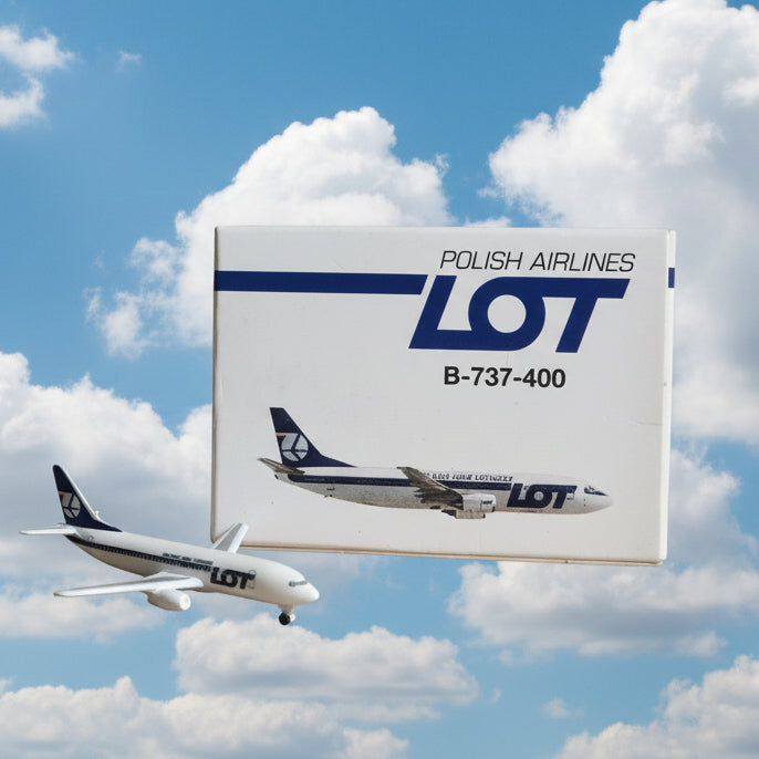 Schabak 1:600 Boeing 737-400 LOT Polish Airlines diecast plane 925/144 VGC boxed 