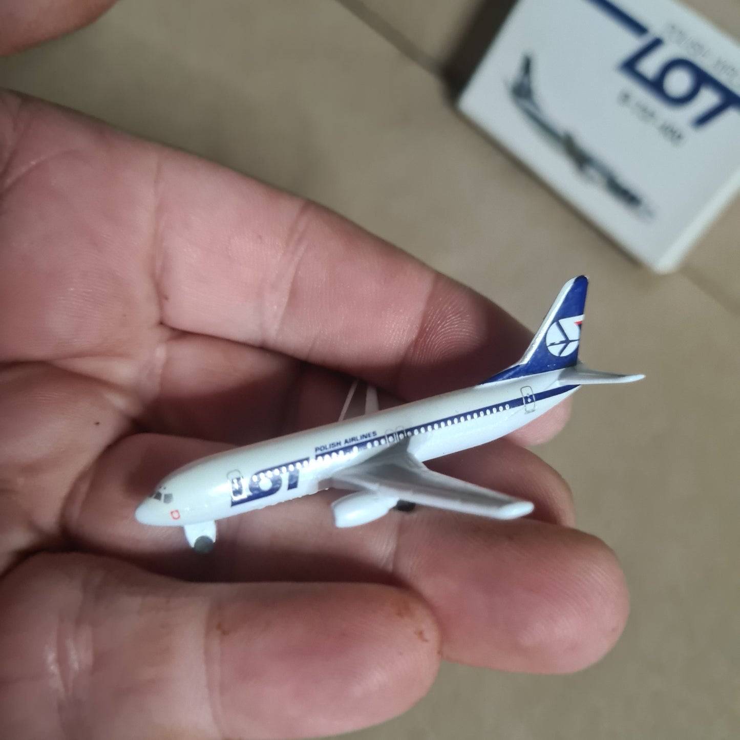 Schabak 1:600 Boeing 737-400 LOT Polish Airlines diecast plane 925/144 VGC boxed