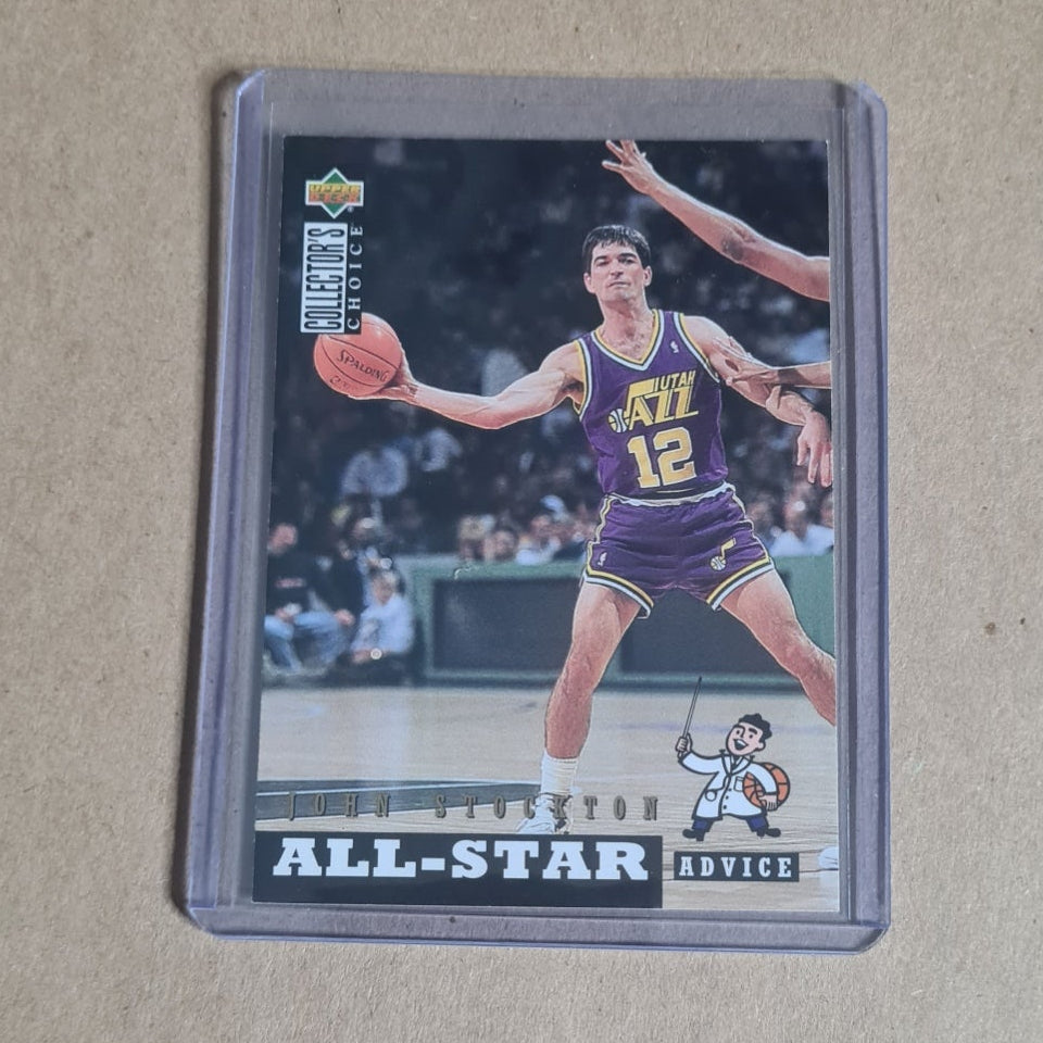 John Stockton 1994 Upper-Deck ALL-STAR Advice  #196 NBA Basketball Utah Jazz very good in protector