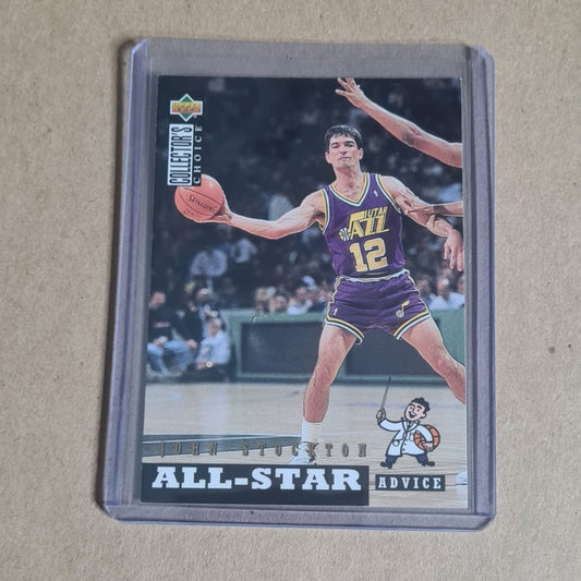 John Stockton 1994 Upper-Deck ALL-STAR Advice  #196 NBA Basketball Utah Jazz very good in protector