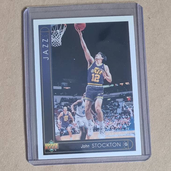 John Stockton 1993 Upper Deck #12 NBA Basketball Utah Jazz VGC in protector