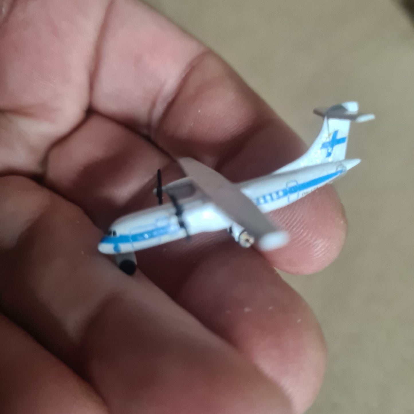Schabak 1:600 ATR 42 Finnair German Diecast model plane 929/59 VGC Boxed
