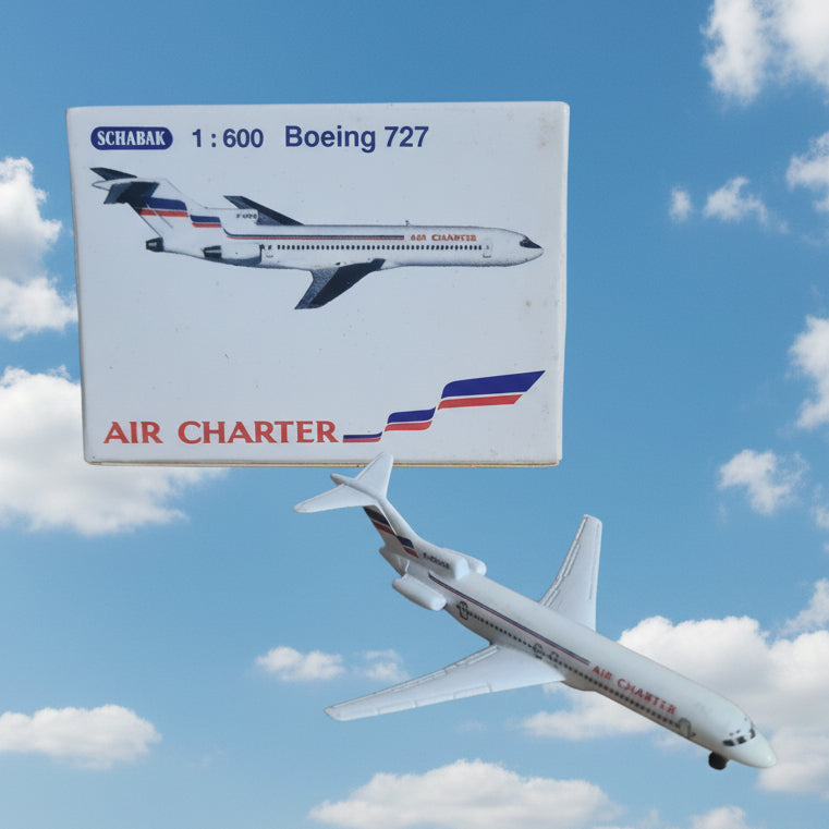 Schabak 1:600 Boeing 727 Air Charter model plane 906/132 good+ boxed