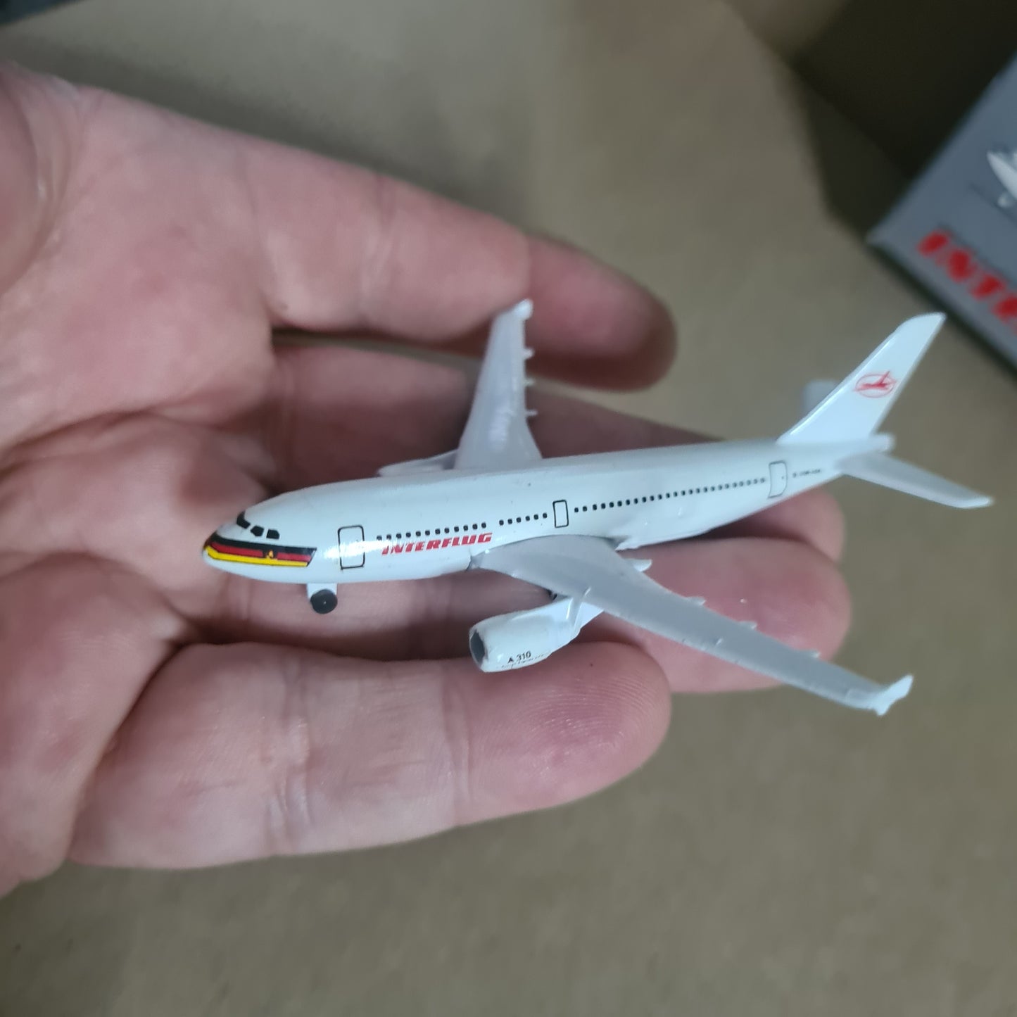 Schabak 1:600 Airbus A-310 Interflug diecast model plane 923/110 good -vgc boxed