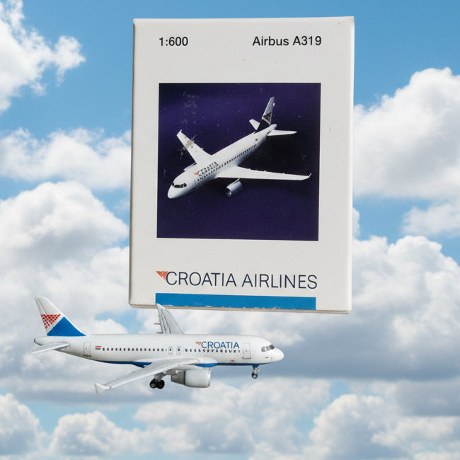 Schabak 1:600 Airbus A-319 Croatia Airlines German diecast plane 957/195 VGC Boxed