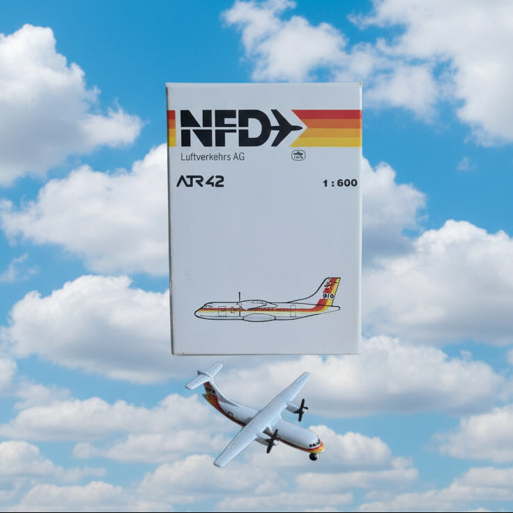 Schabak 1:600 ATR 42 NFD Luftverkehrs AG German diecast plane 929/62 VGC Boxed