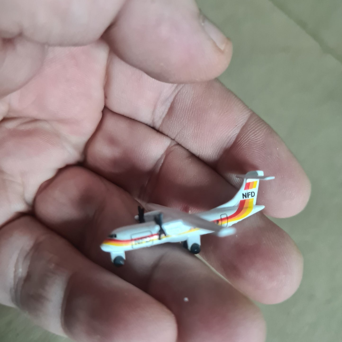 Schabak 1:600 ATR 42 NFD Luftverkehrs AG German diecast plane 929/62 VGC Boxed