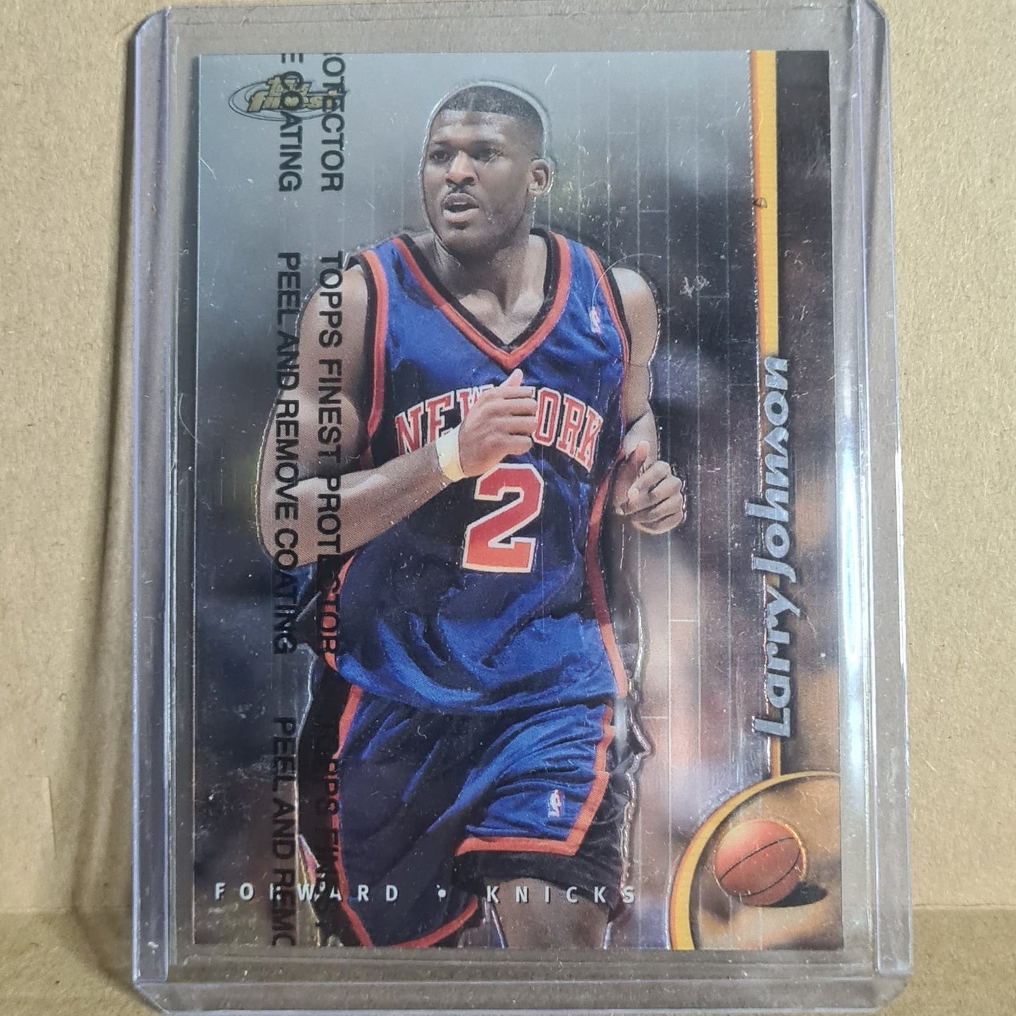 Larry Johnson Topps Finest 1998 #9  NBA Basketball New York Knicks Ex- sleeved