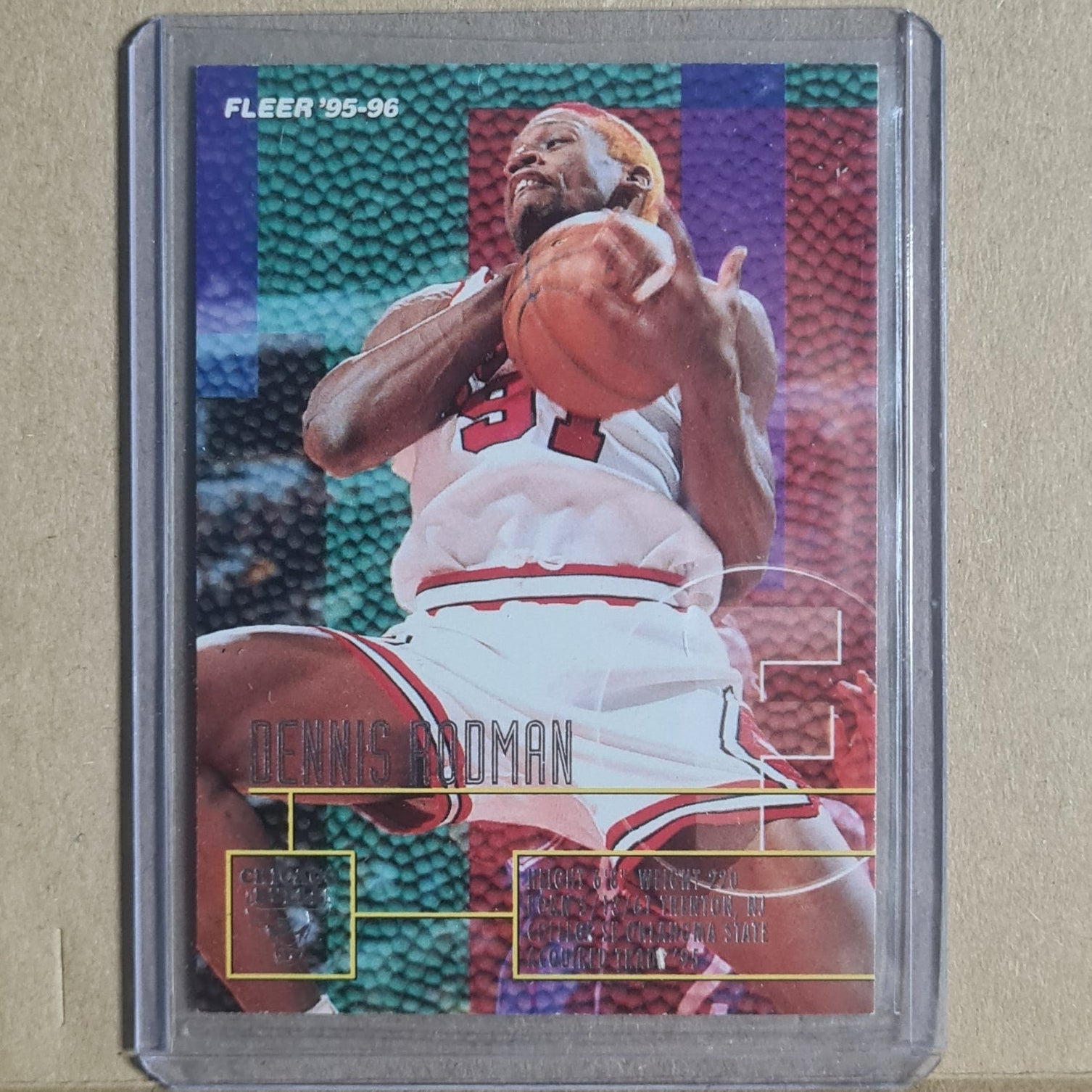Dennis Rodman 1996 Fleer 95-96 #213 Chicago Bulls very good  in protector