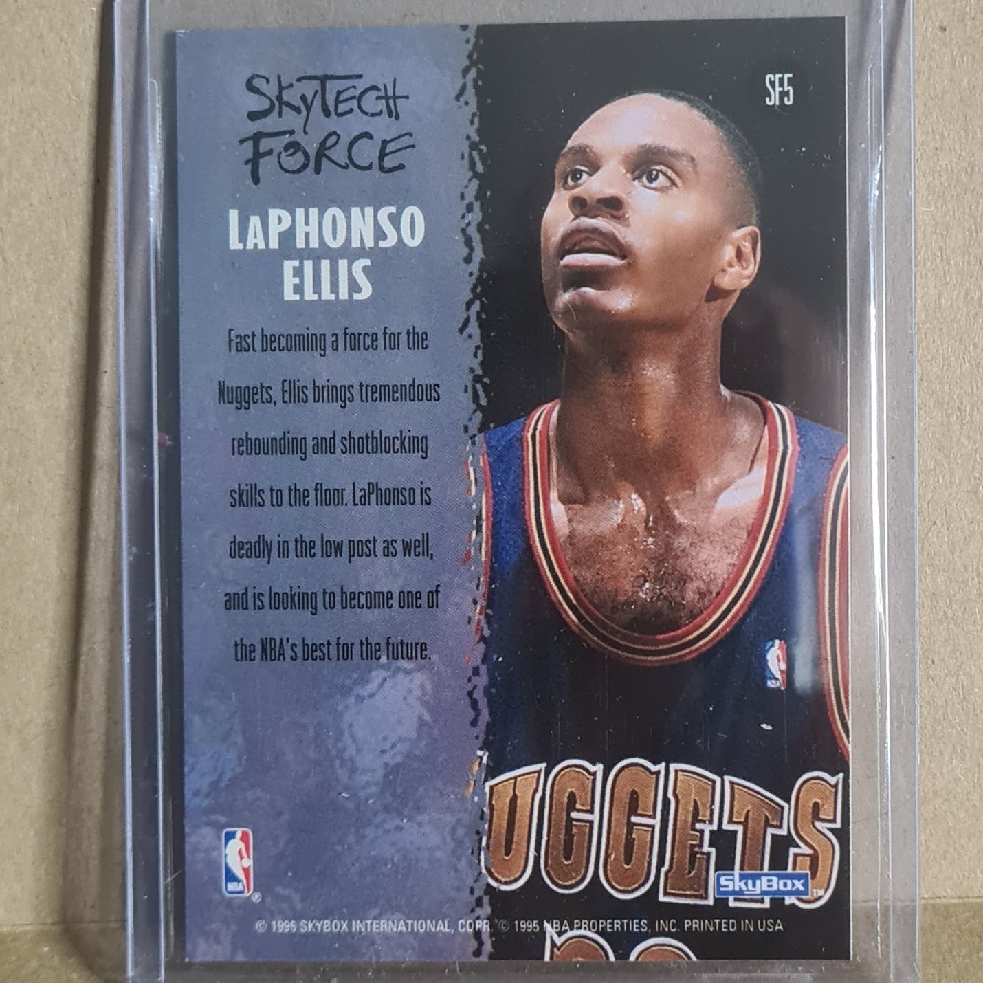 LaPhonso Ellis Skybox 1995 Skytech Force SF5   NBA Basketball Denver Nuggets VGC+ sleeved