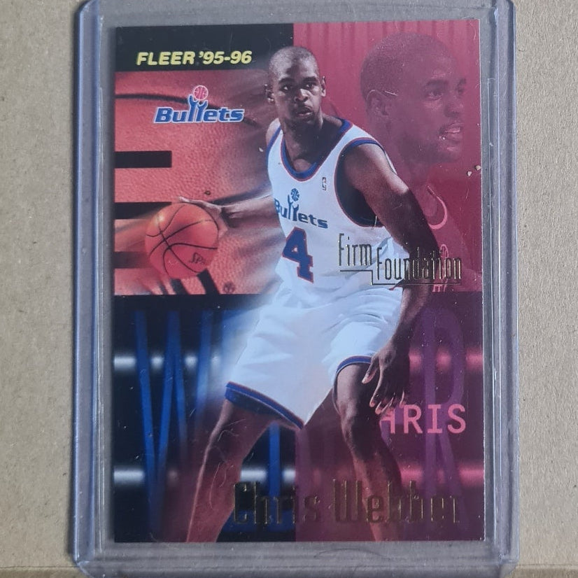 Chris Webber 1996 Fleer 95-96 Firm Foundation #348  NBA Basketball Washington Bullets Ex- sleeved