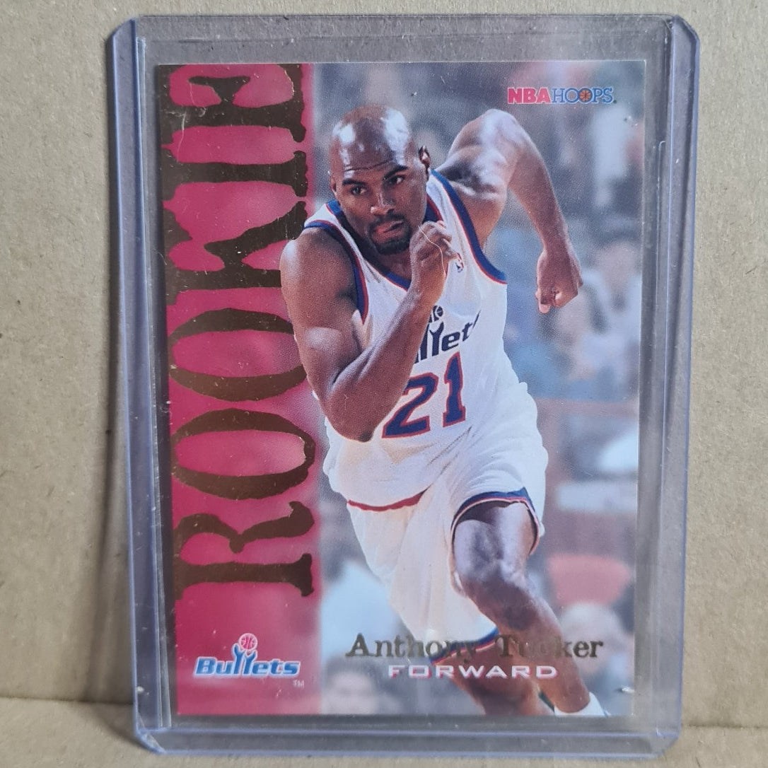 Anthony Tucker Skybox 1995 NBA Hoops Rookie RC #381 NBA Basketball Washington Bullets Excellent sleeved