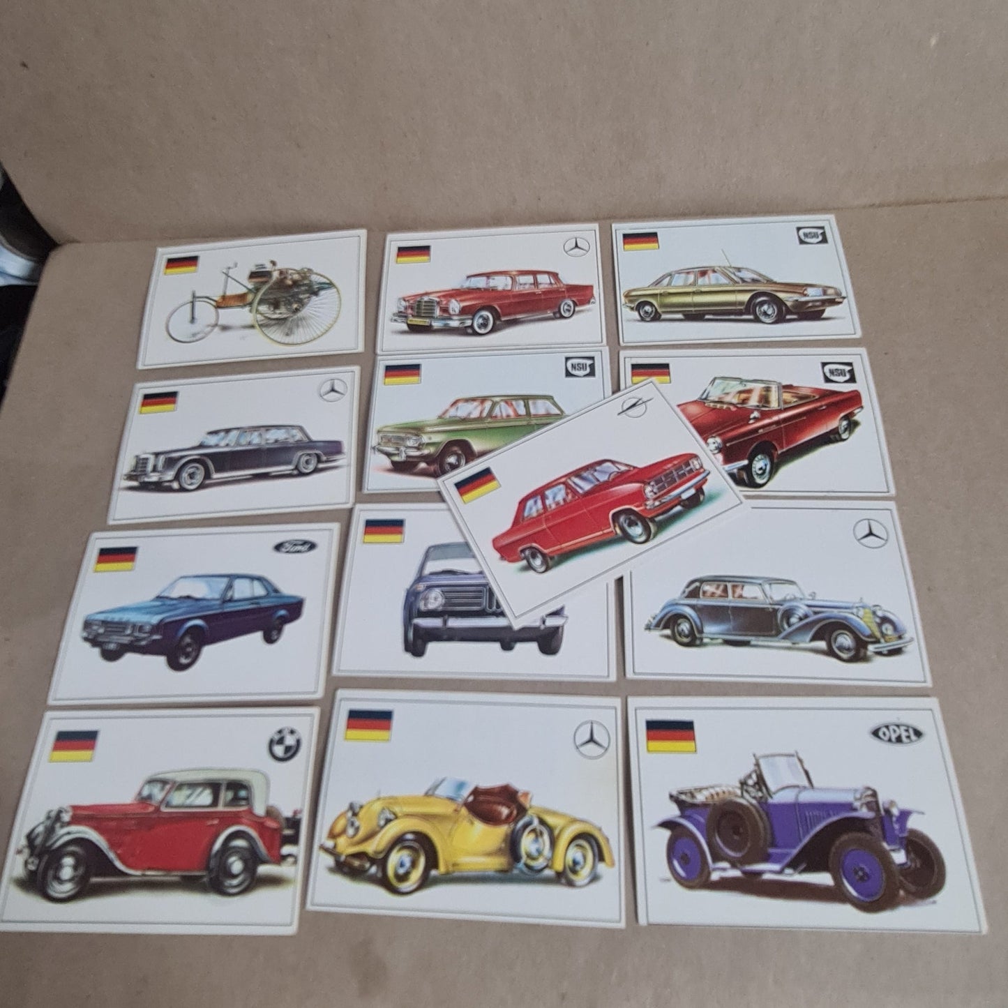 Famous Cars by Top Sellers LTD Trading cards 70's "German makes" bundle