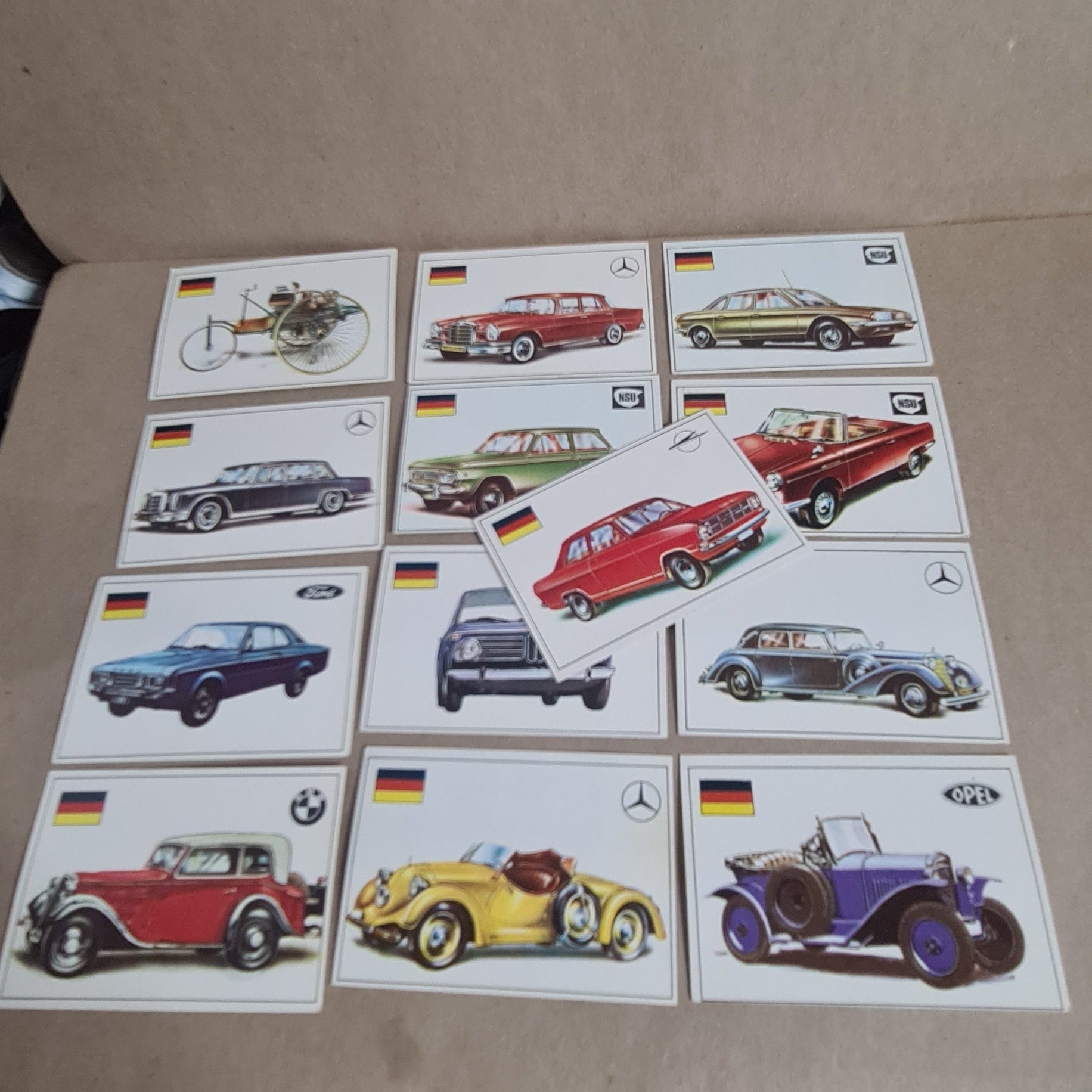 Famous Cars by Top Sellers LTD Trading cards 70's "German makes" bundle