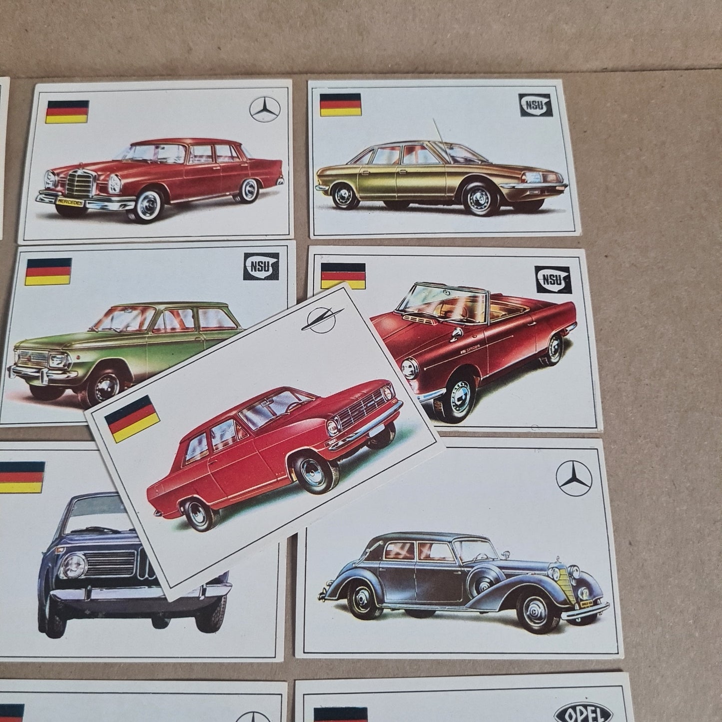Famous Cars by Top Sellers LTD Trading cards 70's "German makes" bundle