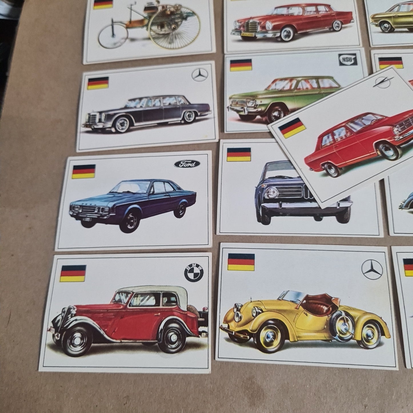 Famous Cars by Top Sellers LTD Trading cards 70's "German makes" bundle