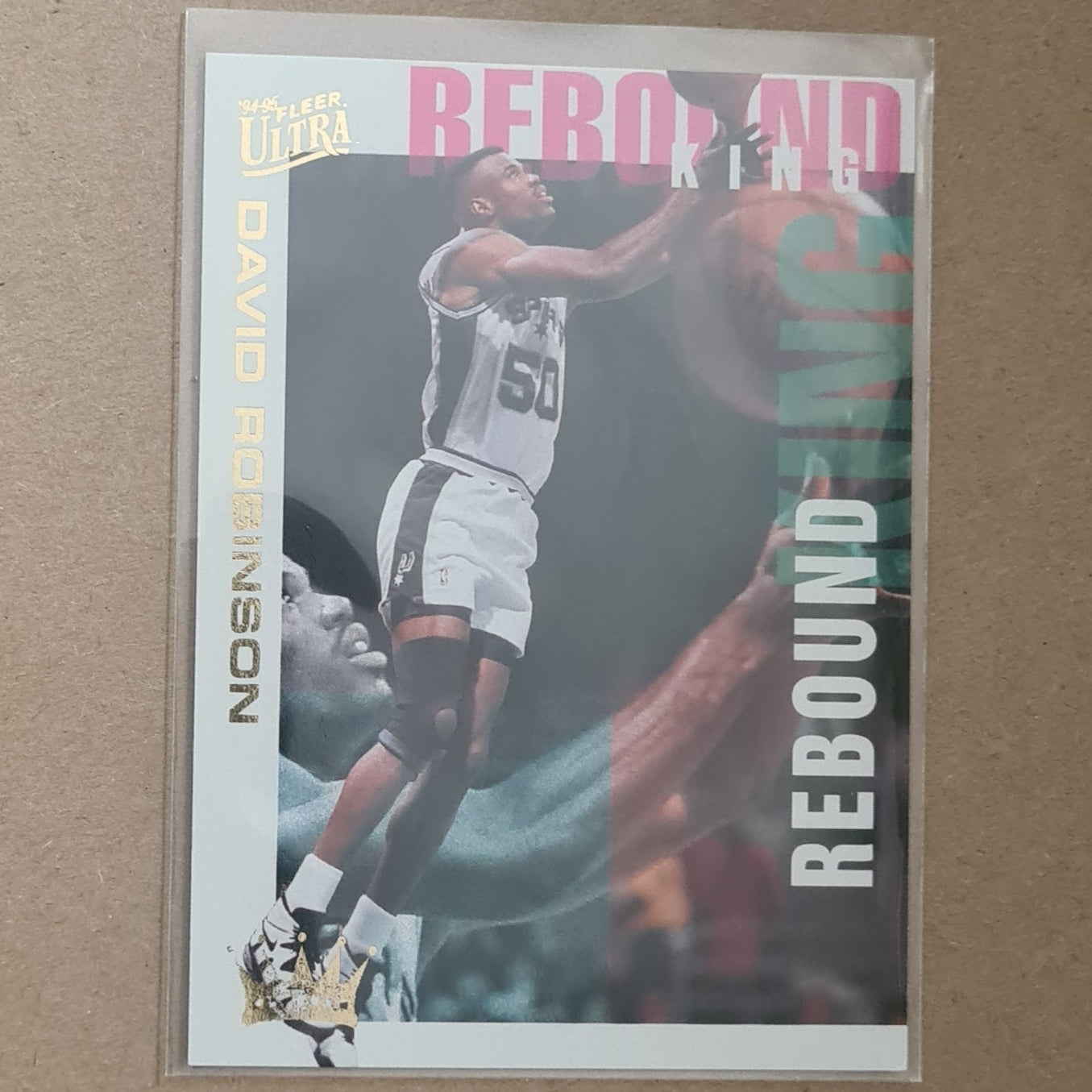 David Robinson 1995 Fleer Ultra 94-95 Rebound King 8 of 10 NBA Basketball San Antonio Spurs Excellent Sleeved