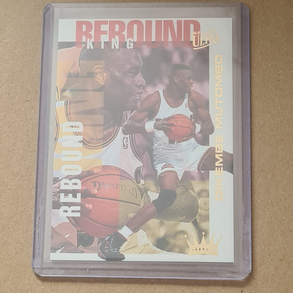 Dikembe Mutombo 1995 Fleer Ultra 94-95 Rebound King 4 of 10 NBA Basketball Denver Nuggets Excellent Sleeved