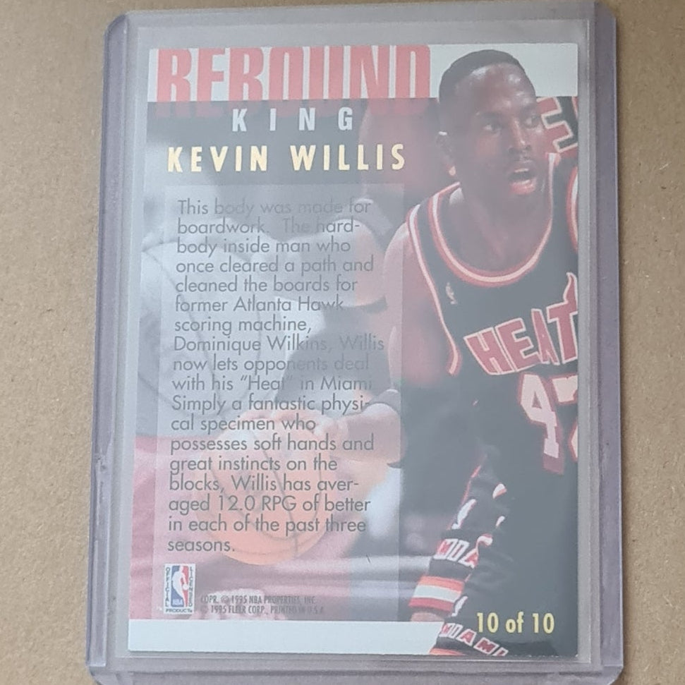 Kevin Willis 1995 Fleer Ultra 94-95 Rebound King 10 of 10 NBA Basketball Miami Heat Excellent Sleeved